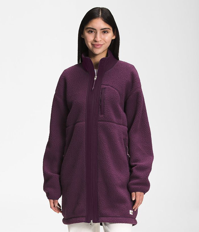 The North Face Womens Softshell Jacket Cragmont Fleece Coat 948QXOMRJ - Purple